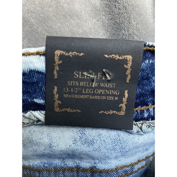 FWRD Paint Splatter Men’s Slim Fit Stretch Distressed Jeans Size 38x32 - Picture 11 of 13